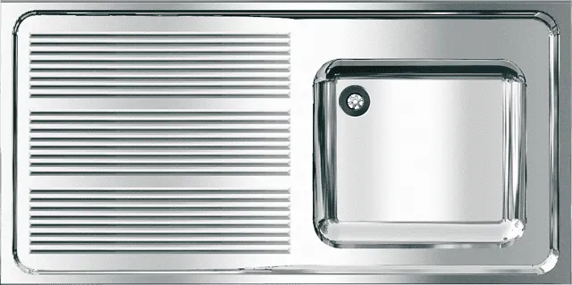 Aquarotter Gewerbespüle, MAXIMA, Edelstahl, 1200x382x600 mm, Tropfteil links