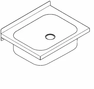 Aquarotter Ausgussbecken, SIRIUS, Edelstahl, 500x215x400 mm – Bild 2