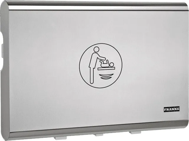 Aquarotter Wickeltisch, CAMBRINO, PP weiß, Front Edst., klappbar, offen 860x480x570 mm