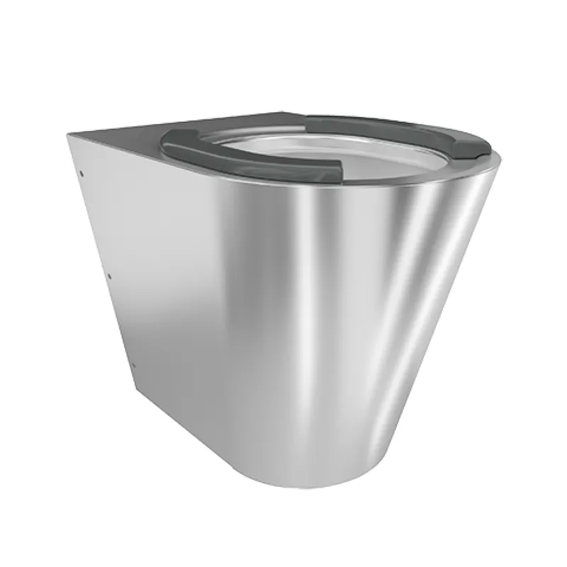 Aquarotter T-WC, CAMPUS, Edelstahl, wandhängend, 360x412x500 mm, Sitzbacken, S. bodenlang