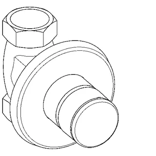 Aquarotter Durchgangsventil, F3, hydraulisch, DN20, o. Mischung, Unterputz, duschen – Bild 2