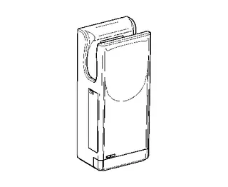 Aquarotter Hands-in Händetrockner, Kunststoff, IR, 300x699x230 mm, si, HEPA, 230 VAC – Bild 2
