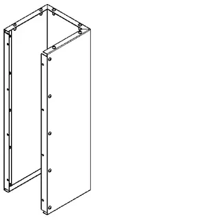 Aquarotter Schürze, ANIMA, Edelstahl, 200x640x202 mm, bodenlang – Bild 2
