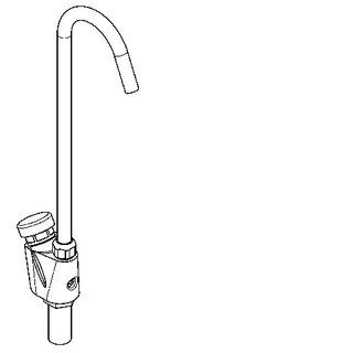 Aquarotter Flaschenfüllarmatur, ANIMA, G3/8, für Trinkbrunnen aus Edst. oder MIRANIT – Bild 2