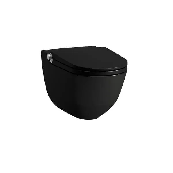 Laufen Dusch-T-WC wandh. RIVA 600x355x405 spülrandlos schwarz matt