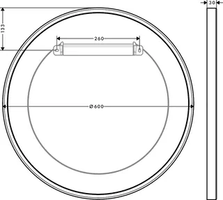Hansgrohe Wandspiegel Axor Universal Circular chrom – Bild 4