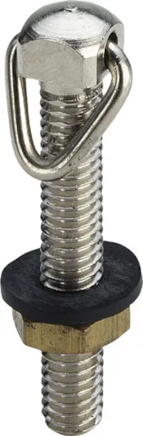 Viega Kettenhalter 9918 in M6 x 35mm Messing matt-vernickelt