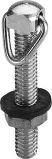 Viega Kettenhalter 9918 in M6 x 35mm Messing matt-vernickelt – Bild 2