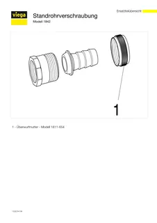 Viega Standrohrverschraubung 1842 in 3/4 Zoll x Rp1 Messing – Bild 5