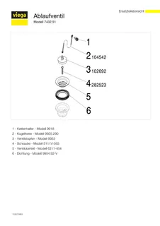 Viega Ablaufventil 7432.51 in G1 1/2 x 70mm Kunststoff weiss – Bild 4