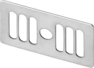 Viega Rosette 7441-545 in 48x27x0,8mm Chromnickelstahl poliert