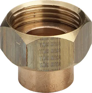 Viega Verschraubung 94359 flachdichtend in 28mm x G1 1/4 Rotguss