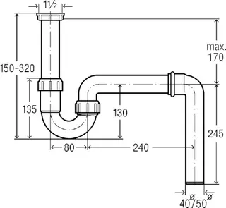 Viega Röhrengeruchverschluss 7985.60 in G1 1/2 x 40mm Kunststoff weiss – Bild 4