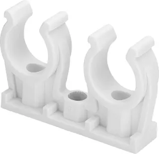Viega Rohr-Clip 94826C2 doppelt in 10mm Kunststoff weiss – Bild 2
