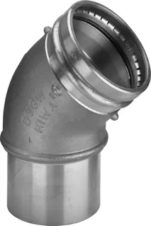 Viega Bogen 45 Grad mit SC Sanpress 2226.1LF in LABS-frei in 54mm Rotguss – Bild 2