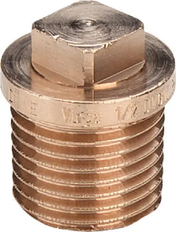 Viega Stopfen 3290 mit Vierkant und Rand in R1/8 Rotguss