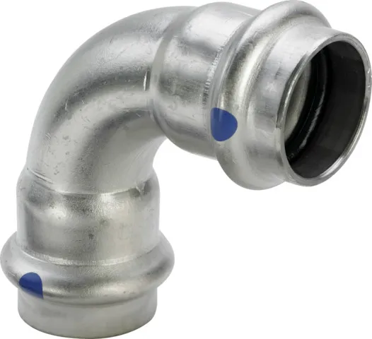 Viega Bogen 90 Grad mit SC Sanpress Inox 2316LF in LABS-frei in 28mm
