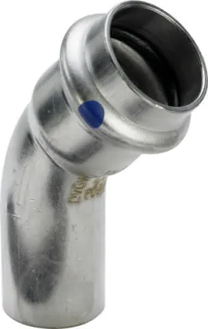 Viega Bogen 45 Grad mit SC Sanpress Inox 2326.1LF in LABS-frei in 54mm