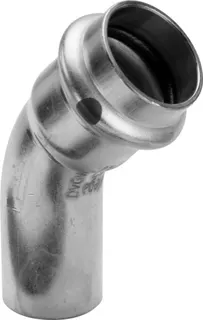 Viega Bogen 45 Grad mit SC Sanpress Inox 2326.1LF in LABS-frei in 35mm – Bild 2