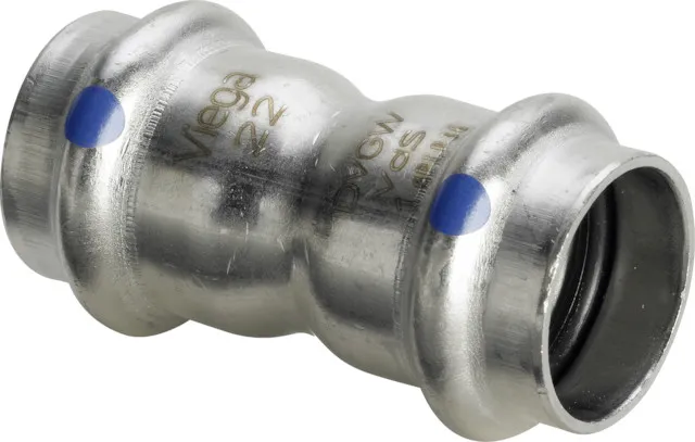 Viega Muffe mit SC Sanpress Inox 2315LF in LABS-frei in 28mm