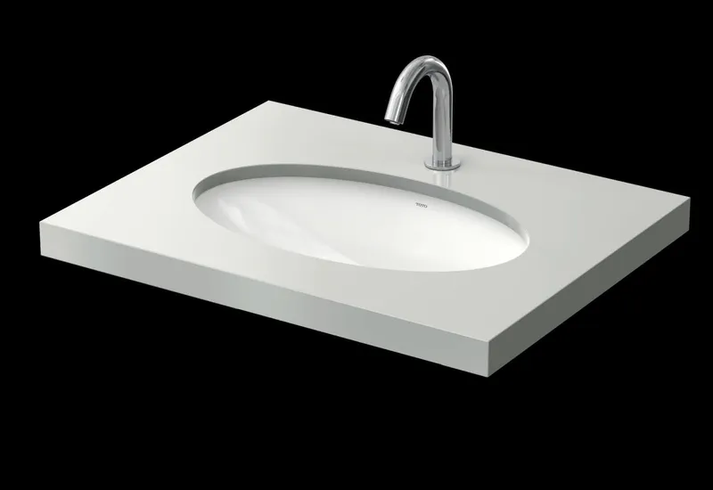 TOTO Unterbauwaschtisch WU rund, 600 mm ohne Hahnloch, mit Überlauf