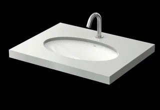 TOTO Unterbauwaschtisch WU rund, 600 mm ohne Hahnloch, mit Überlauf