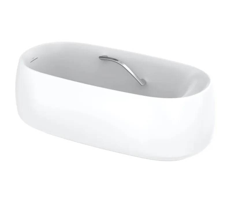 TOTO Floating Badewanne, rund freistehend mit Wannengriff