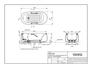 TOTO Floating Badewanne, rund freistehend mit Wannengriff – Bild 2