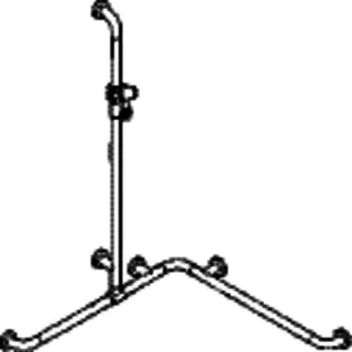 HEWI Dusch-Wannenhdl. m.Br.H.St., matt, AM1:1100, W1/2:762, Alu.-Kern anthrazitg – Bild 4