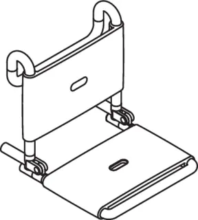 HEWI Einhängesitz, klappbar B=450mm,T=504mm,H=473mm reinweiß – Bild 5