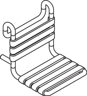 HEWI Einhängesitz Ser 801, matt, B:450 mm, H:472 mm, T:500 mm anthrazitgr – Bild 5