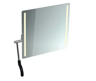 HEWI Kippspiegel Serie 802 LED basic, links anthrazitgrau – Bild 3