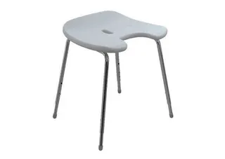 HEWI Duschhocker Basic Beine verchromt signalweiß – Bild 2