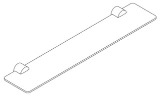HEWI Ablage Sys 815, 600mm, Edelstahl chr. , Glasplatte satiniert – Bild 4