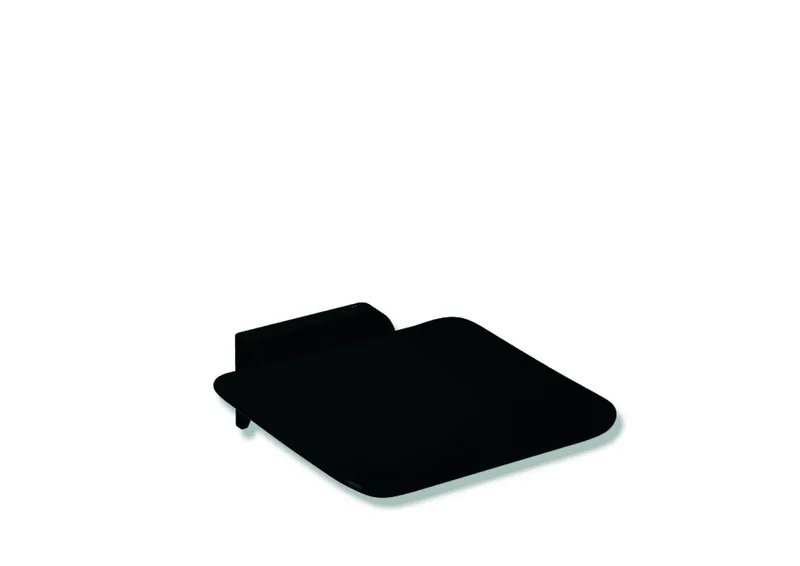 HEWI Klappsitz, 350x415mm, plvb, Sitzf. Kst. schw tiefmatt