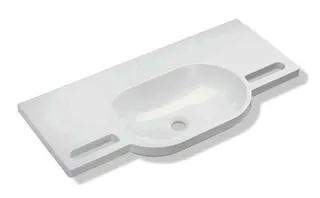 HEWI Waschtisch mit Griffmulden, 850 x 415mm, o. Überlauf, o. Hahnloch – Bild 3