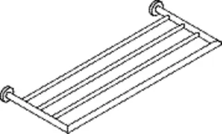 HEWI Badetuchablage, verchromt, B:644 mm – Bild 4