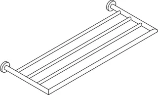 HEWI Badetuchablage, verchromt, B:644 mm – Bild 5