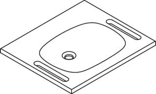HEWI Waschtisch M 40, B:650mm, T:550mm, alpinweiß, ohne ÜL, ohne Hl. – Bild 5