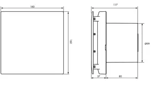 comfort-Kleinraumventilator NW 100 zur Wand-/Deckenmontage m Feuchtesensor weiß – Bild 3