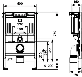 TECEprofil WC-Modul mit Uni 750-Spülkasten, Bauhöhe 750 mm – Bild 5