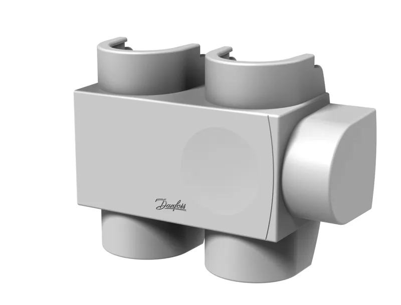 Danfoss Kunststoffabdeckung für VHS-DV DG, Fühler links in RAL 9016, Heizkörper 1/2"