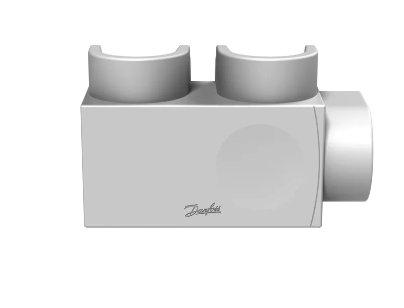 Danfoss Kunststoffabdeckung für VHS-DV Eck, Fühler links in RAL 9016, Heizkörper 1/2"