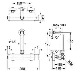 CONTI+ lino elektr. PZ Duscharm. AP Abg. oben Thermos. Chrom StartStopp D35 – Bild 3