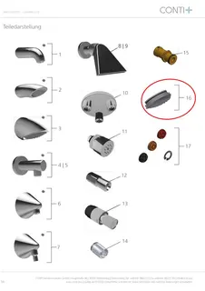 CONTI+ Brauseboden inkl. O-Ring für Brauseköpfe SHORTY und RAIN2 – Bild 3