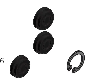 CONTI+ Wassermengenregler Set Brausekopf 6 L. (3 Stk. m. Sicherung.)