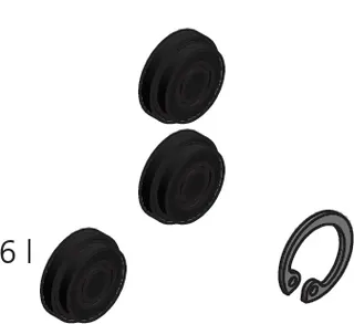 CONTI+ Wassermengenregler Set Brausekopf 6 L. (3 Stk. m. Sicherung.)