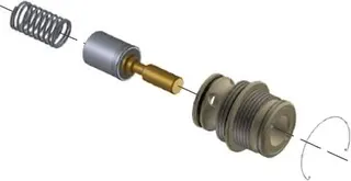 CONTI+ Kolbenkopfstück Ölhydraulik mit Feder, Spindel, Aufnahme und Seegerring – Bild 2