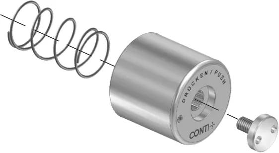 CONTI+ Druckknopf Ölhydraulik mit Feder und Kappe