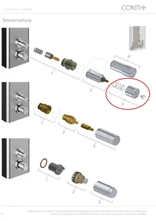 CONTI+ Druckknopf Ölhydraulik mit Feder und Kappe – Bild 3